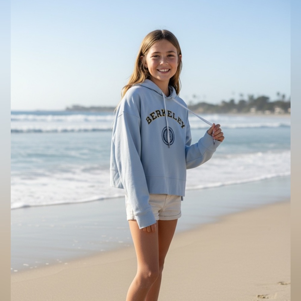 Champion Berkeley Cropped Hoodie XS | Collegiate Logo Sweatshirt